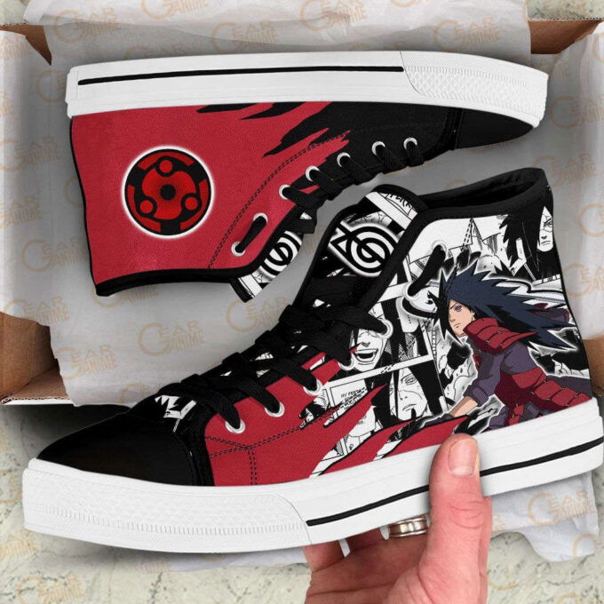 Madara Uchiha Emblem High Top Shoes Custom Naruto Anime For Fans