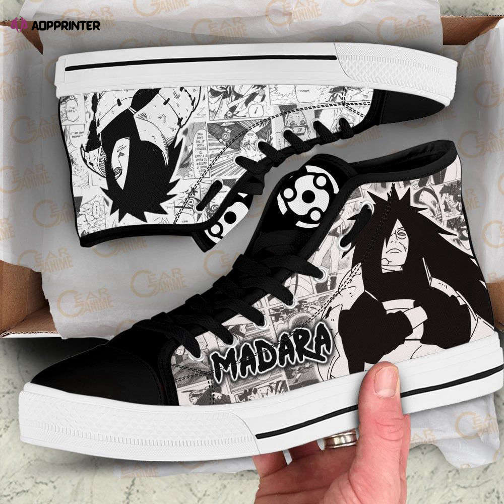 Madara Uchiha High Top Shoes Custom Naruto Anime For Fans Madara Uchiha High Top Shoes Custom Naruto Anime For Fans