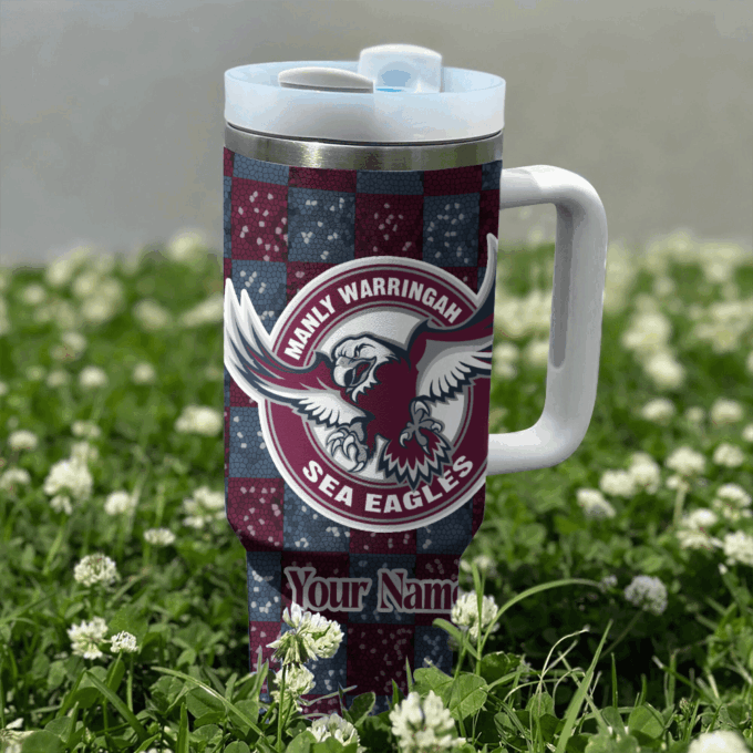 Manly Warringah Sea Eagles NRL Personalized Stanley Tumbler 40oz Gift for Fans