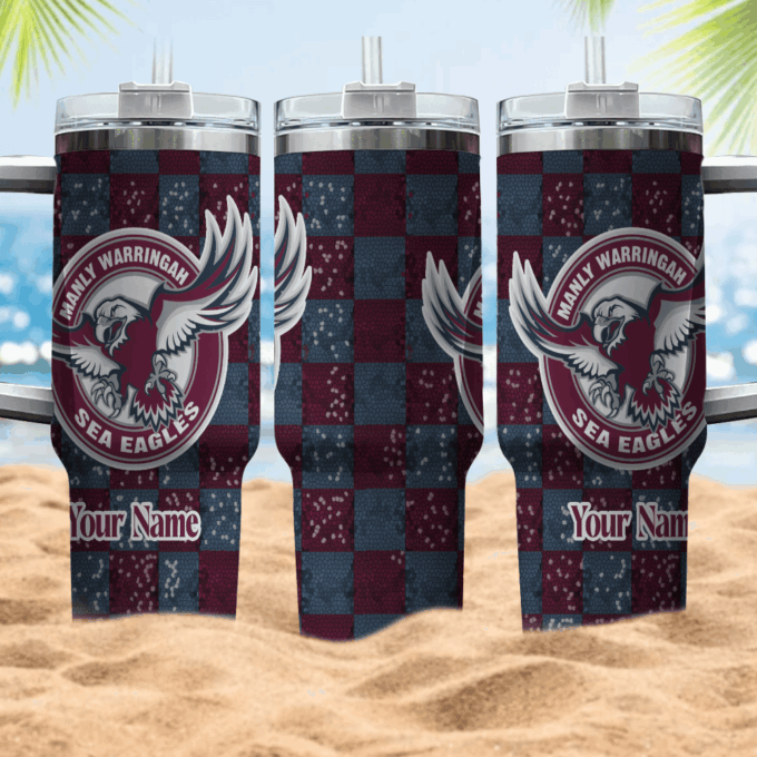 Manly Warringah Sea Eagles NRL Personalized Stanley Tumbler 40oz Gift for Fans