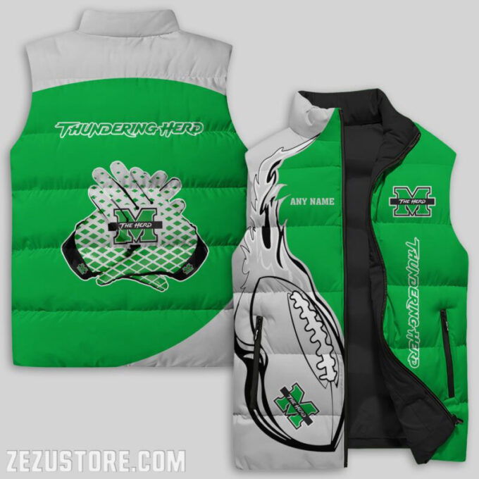 Marshall Thundering Herd NCAA Sleeveless Puffer Jacket Custom For Fans Gifts