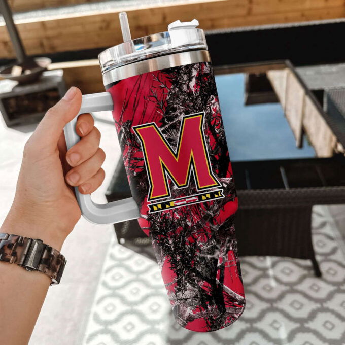 Maryland Terrapins NCAA Hunting Personalized Stanley Tumbler 40oz Gift for Fans