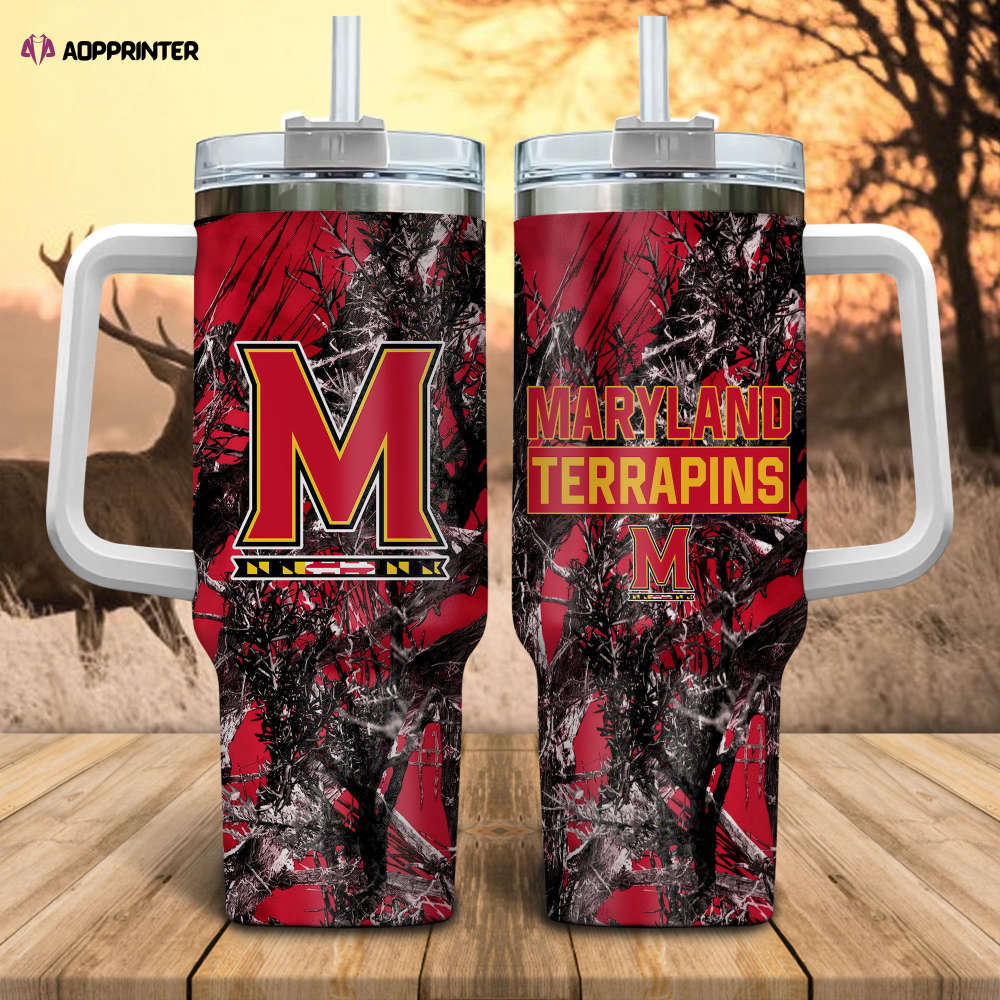 Maryland Terrapins NCAA Hunting Personalized Stanley Tumbler 40oz Gift for Fans Maryland Terrapins NCAA Hunting Personalized Stanley Tumbler 40oz Gift for Fans