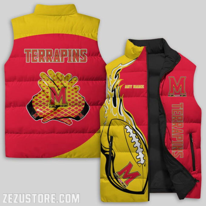 Maryland Terrapins NCAA Sleeveless Puffer Jacket Custom For Fans Gifts