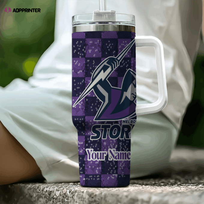 Melbourne Storm NRL Personalized Stanley Tumbler 40oz Gift for Fans