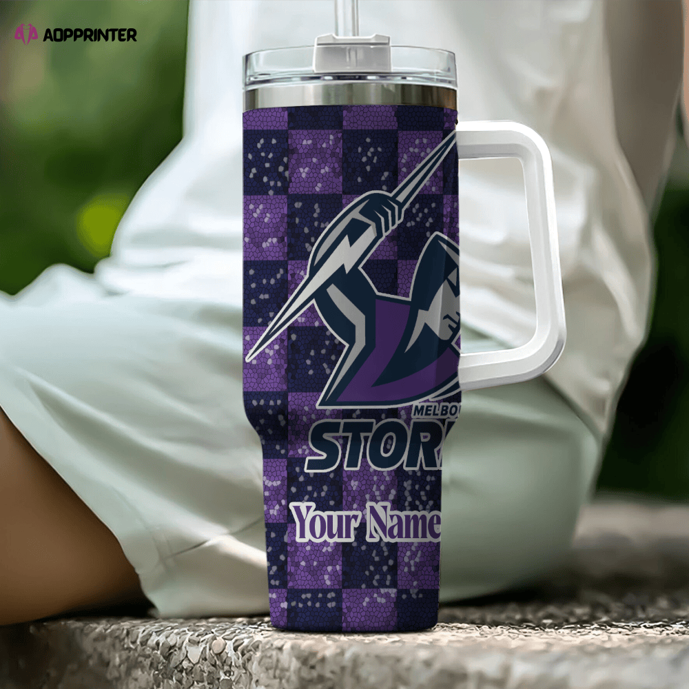 Melbourne Storm NRL Personalized Stanley Tumbler 40oz Gift for Fans Melbourne Storm NRL Personalized Stanley Tumbler 40oz Gift for Fans