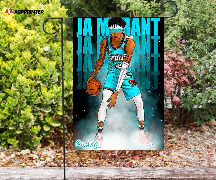 Memphis Grizzlies Ja Morant 12 v11 Double Sided Printing Garden Flag Home Decor Gifts Memphis Grizzlies Ja Morant 12 v11 Double Sided Printing Garden Flag Home Decor Gifts