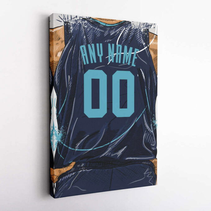 Memphis Grizzlies Jersey Personalized Jersey NBA Custom Name and Number Canvas Wall Art Home Decor Framed Poster Man Cave Gift