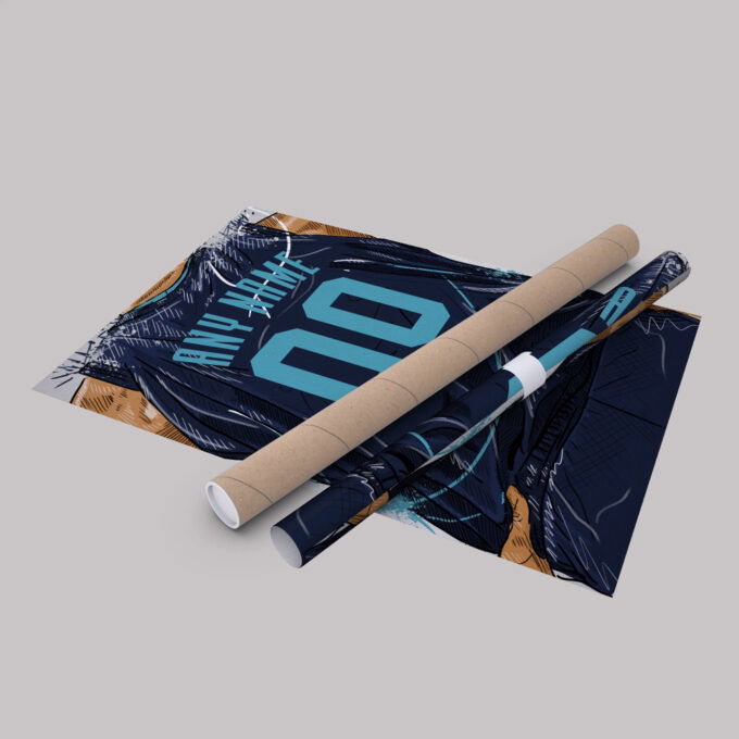 Memphis Grizzlies Jersey Personalized Jersey NBA Custom Name and Number Canvas Wall Art Home Decor Framed Poster Man Cave Gift