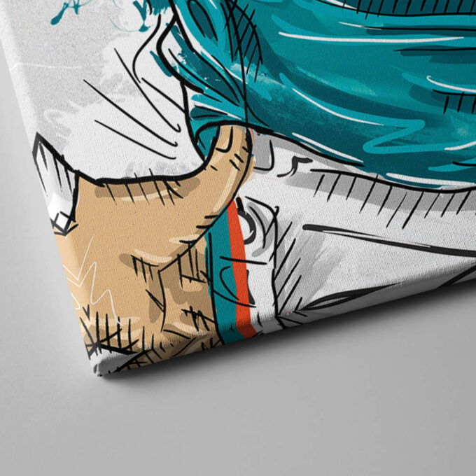 Miami Dolphins Jersey Personalized Jersey NFL Custom Name and Number Canvas Wall Art Home Decor Framed Poster Man Cave Gift