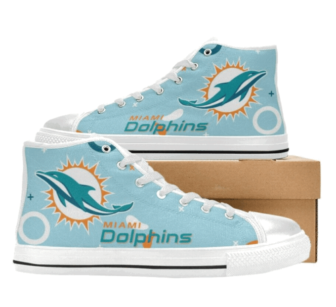 Miami Dolphins NFL Football Custom Canvas High Top Shoes