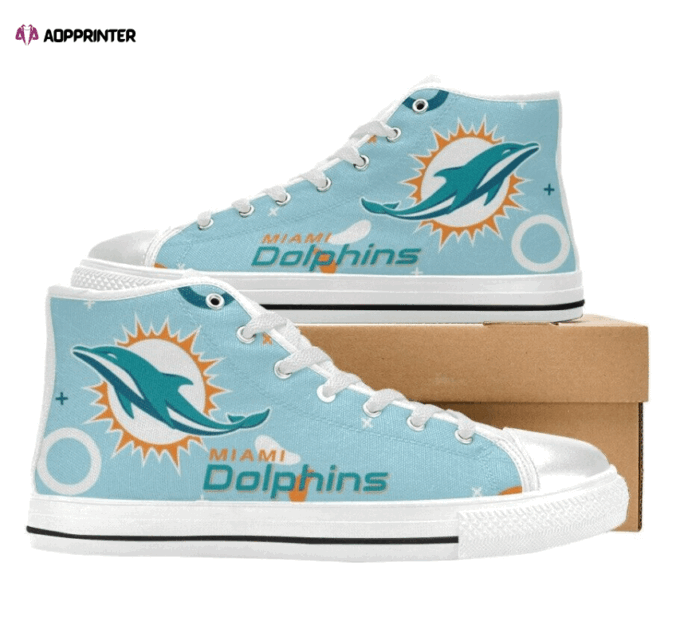 Miami Dolphins NFL Football Custom Canvas High Top Shoes
