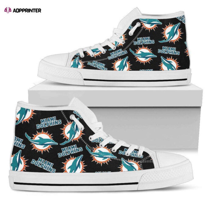 Miami Dolphins NFL Football Custom Canvas High Top Shoes
