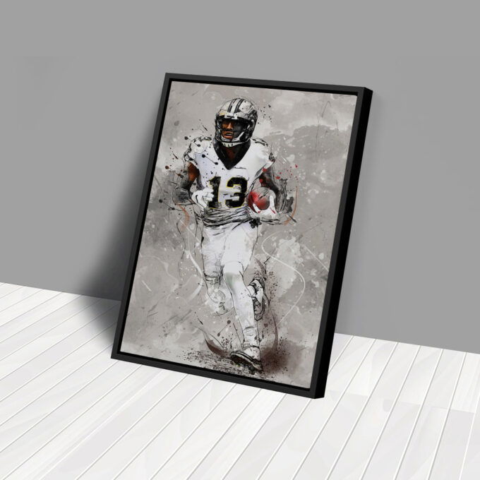 Michael Thomas Poster New Orleans Saints NFL Canvas Wall Art Home Decor Framed Poster Man Cave Gift
