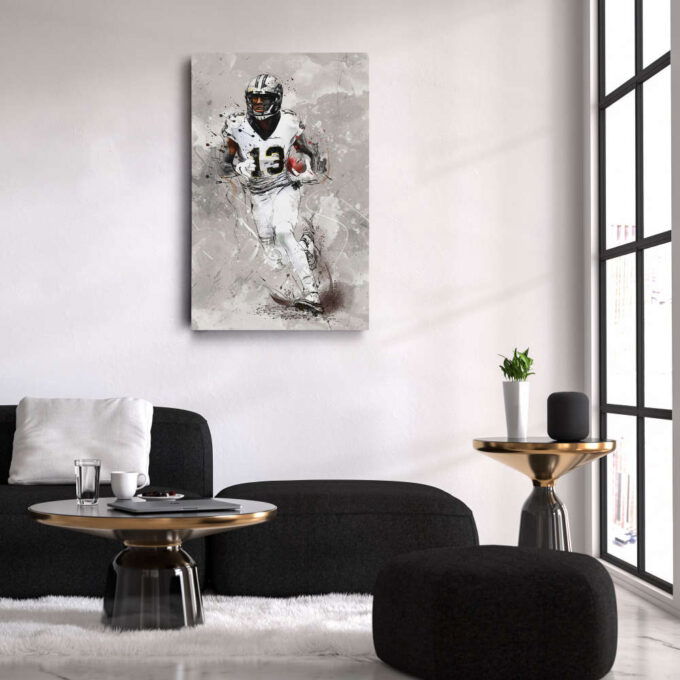 Michael Thomas Poster New Orleans Saints NFL Canvas Wall Art Home Decor Framed Poster Man Cave Gift