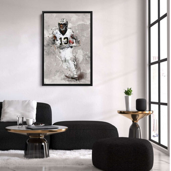 Michael Thomas Poster New Orleans Saints NFL Canvas Wall Art Home Decor Framed Poster Man Cave Gift