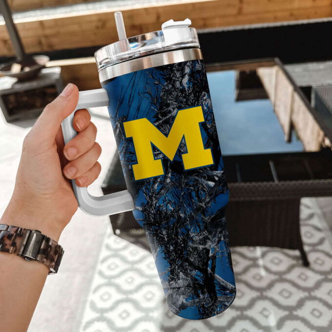 Michigan Wolverines NCAA Hunting Personalized Stanley Tumbler 40oz Gift for Fans