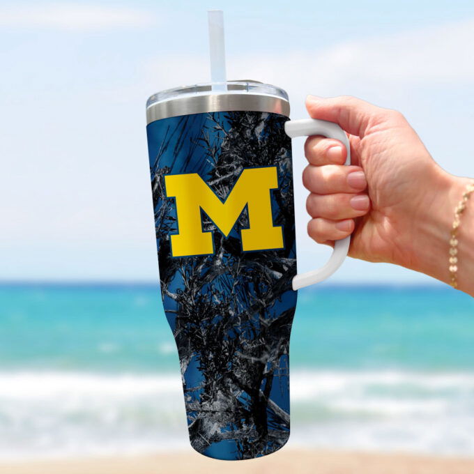 Michigan Wolverines NCAA Hunting Personalized Stanley Tumbler 40oz Gift for Fans