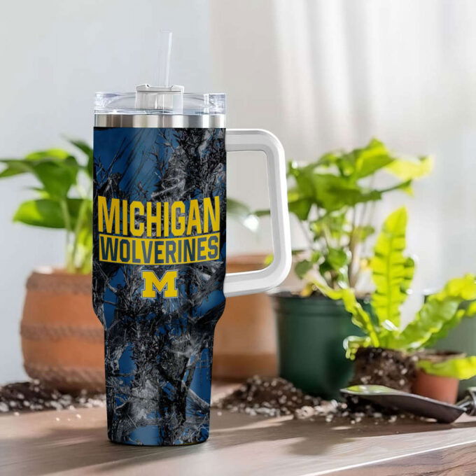 Michigan Wolverines NCAA Hunting Personalized Stanley Tumbler 40oz Gift for Fans