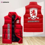 Middlesbrough F.C Sleeveless Puffer Jacket Custom For Fans Gifts Middlesbrough F.C Sleeveless Puffer Jacket Custom For Fans Gifts
