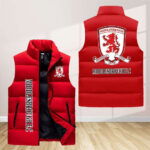 Middlesbrough F.C Sleeveless Puffer Jacket Custom For Fans Gifts Middlesbrough F.C Sleeveless Puffer Jacket Custom For Fans Gifts