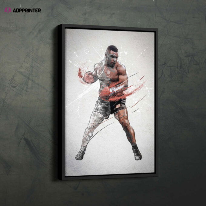 Mike Tyson Poster Boxing Framed Wall Art Home Decor Canvas Print Artwork