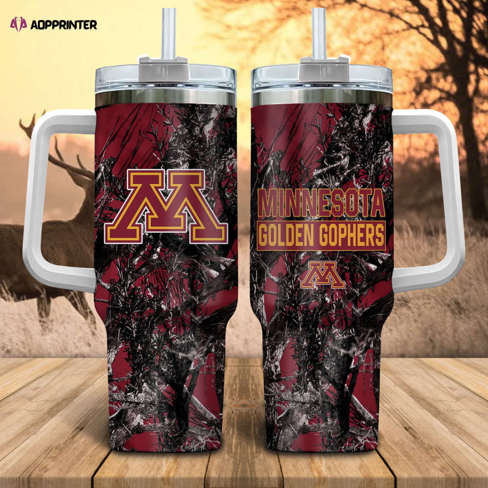 Minnesota Golden Gophers NCAA Hunting Personalized Stanley Tumbler 40oz Gift for Fans Minnesota Golden Gophers NCAA Hunting Personalized Stanley Tumbler 40oz Gift for Fans