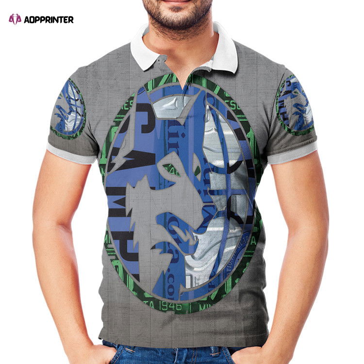 Minnesota Timberwolves Emblem v45 3D Gift for Fans Polo Shirt Minnesota Timberwolves Emblem v45 3D Gift for Fans Polo Shirt