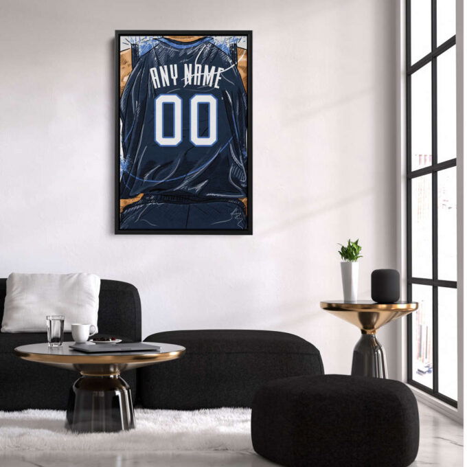 Minnesota Timberwolves Jersey Personalized Jersey NBA Custom Name and Number Canvas Wall Art Home Decor Framed Poster Man Cave Gift