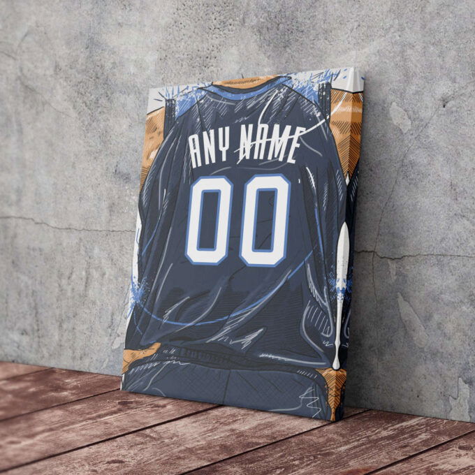 Minnesota Timberwolves Jersey Personalized Jersey NBA Custom Name and Number Canvas Wall Art Home Decor Framed Poster Man Cave Gift