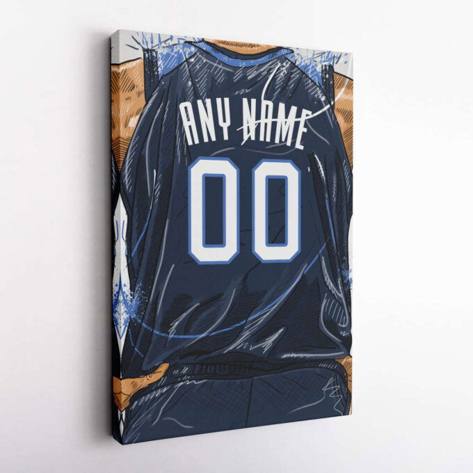 Minnesota Timberwolves Jersey Personalized Jersey NBA Custom Name and Number Canvas Wall Art Home Decor Framed Poster Man Cave Gift
