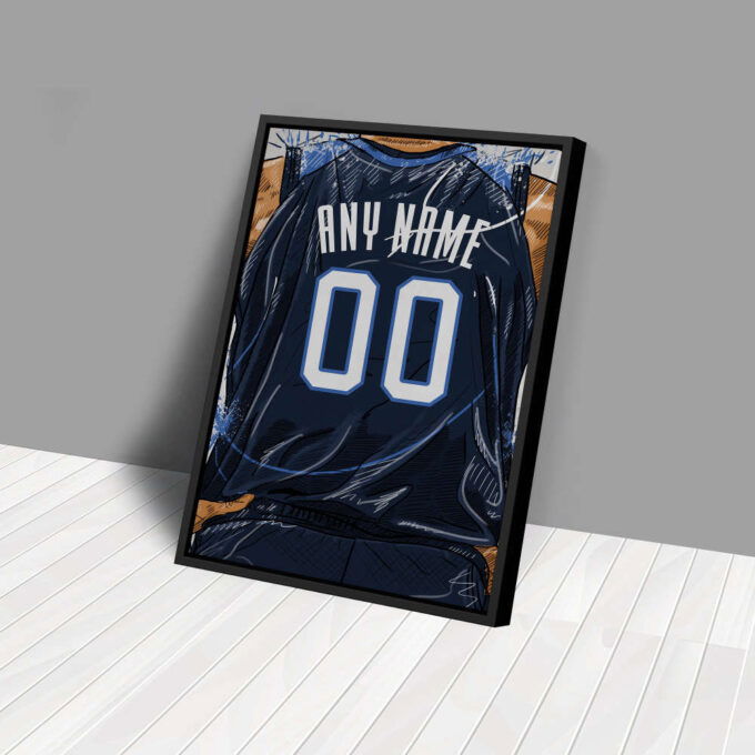 Minnesota Timberwolves Jersey Personalized Jersey NBA Custom Name and Number Canvas Wall Art Home Decor Framed Poster Man Cave Gift