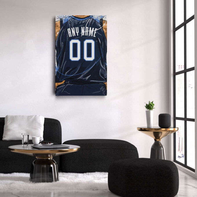 Minnesota Timberwolves Jersey Personalized Jersey NBA Custom Name and Number Canvas Wall Art Home Decor Framed Poster Man Cave Gift