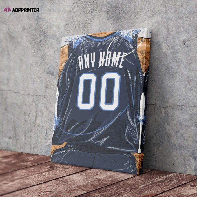 Minnesota Timberwolves Jersey Personalized Jersey NBA Custom Name and Number Canvas Wall Art Home Decor Man Cave Gift