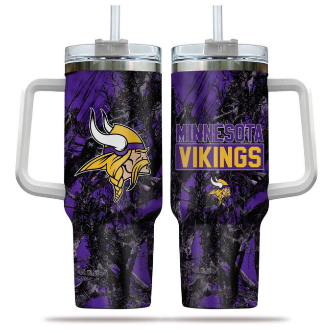 Minnesota Vikings NFL Hunting Personalized Stanley Tumbler 40oz Gift for Fans