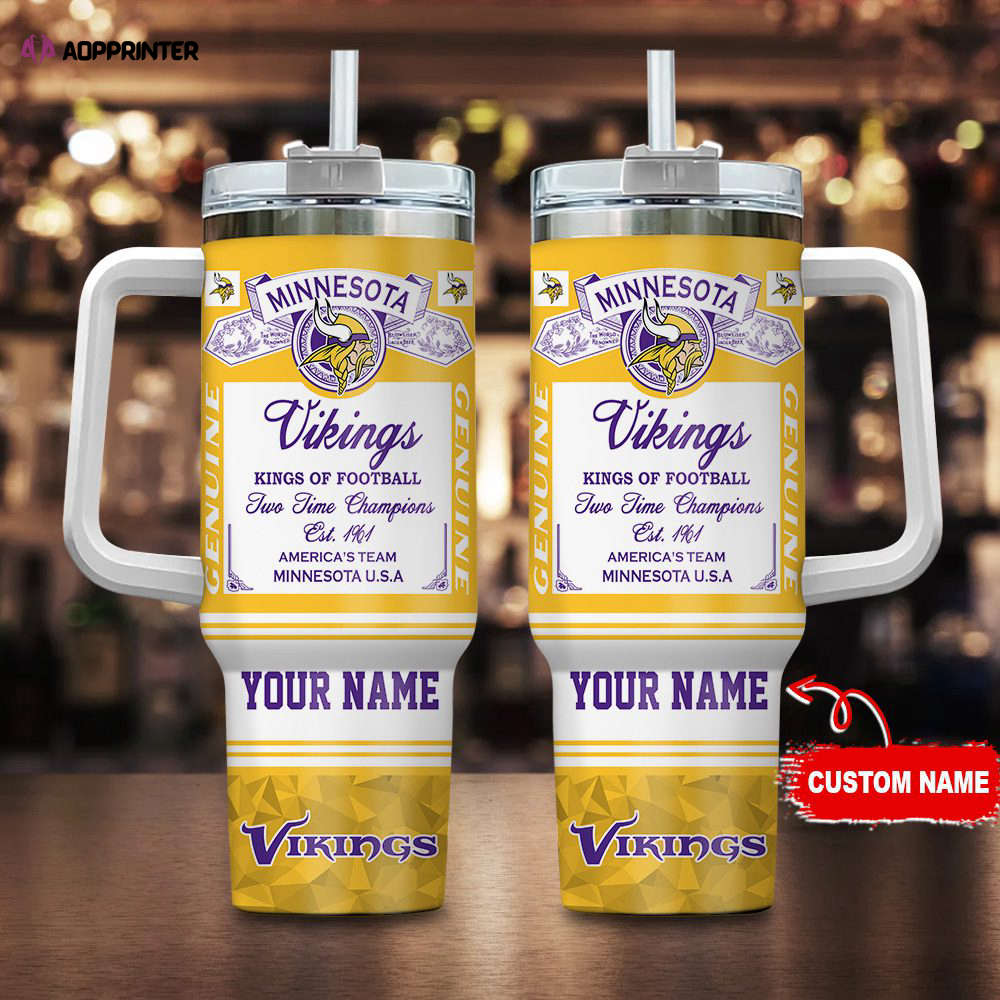 Minnesota Vikings NFL Kings of Football Personalized Stanley Tumbler 40Oz Gift for Fans Minnesota Vikings NFL Kings of Football Personalized Stanley Tumbler 40Oz Gift for Fans