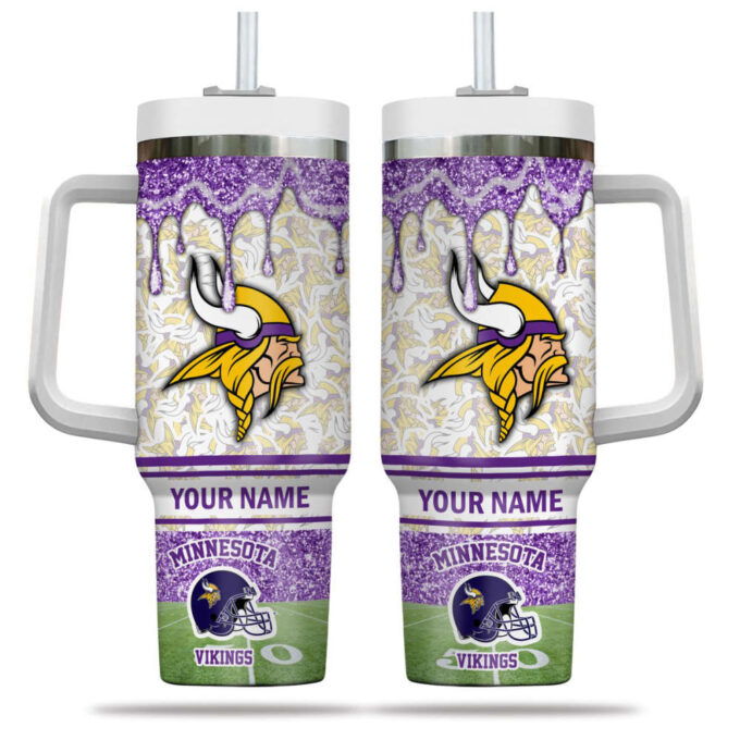 Minnesota Vikings NFL Personalized Stanley Tumbler 40oz Gift for Fans