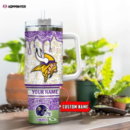 Cart 1 Minnesota Vikings NFL Personalized Stanley Tumbler 40oz Gift for Fans