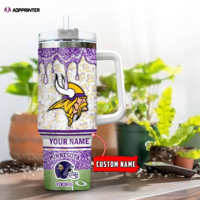 Minnesota Vikings NFL Personalized Stanley Tumbler 40oz Gift for Fans
