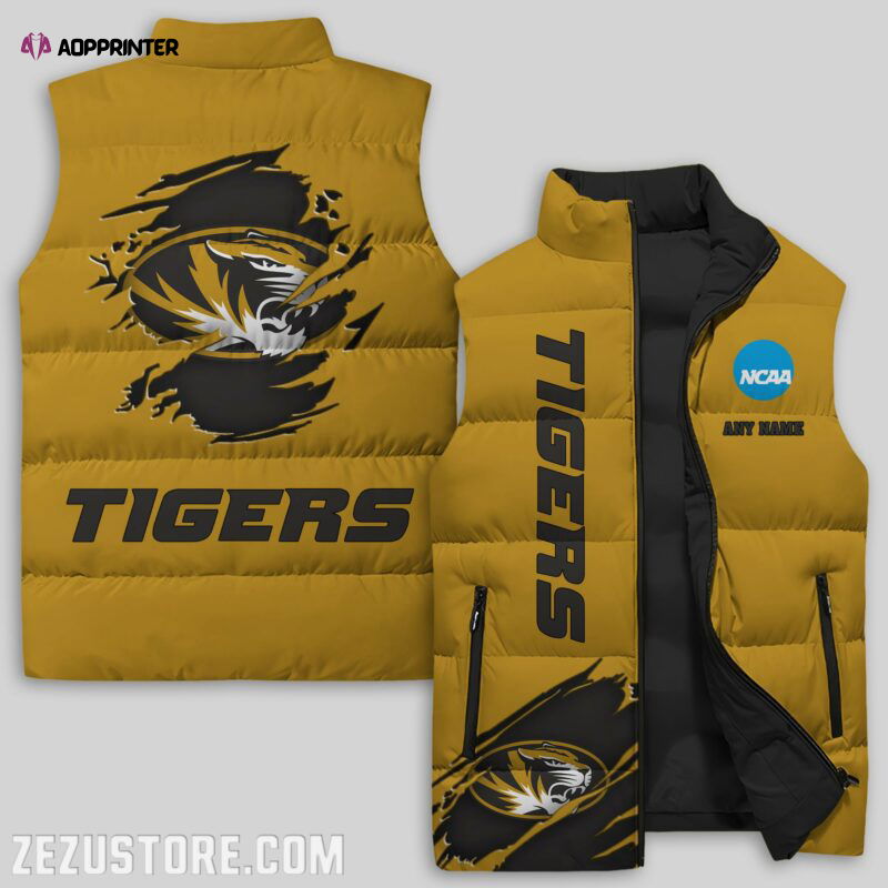 Missouri Tigers NCAA Sleeveless Puffer Jacket Custom For Fans Gifts Missouri Tigers NCAA Sleeveless Puffer Jacket Custom For Fans Gifts