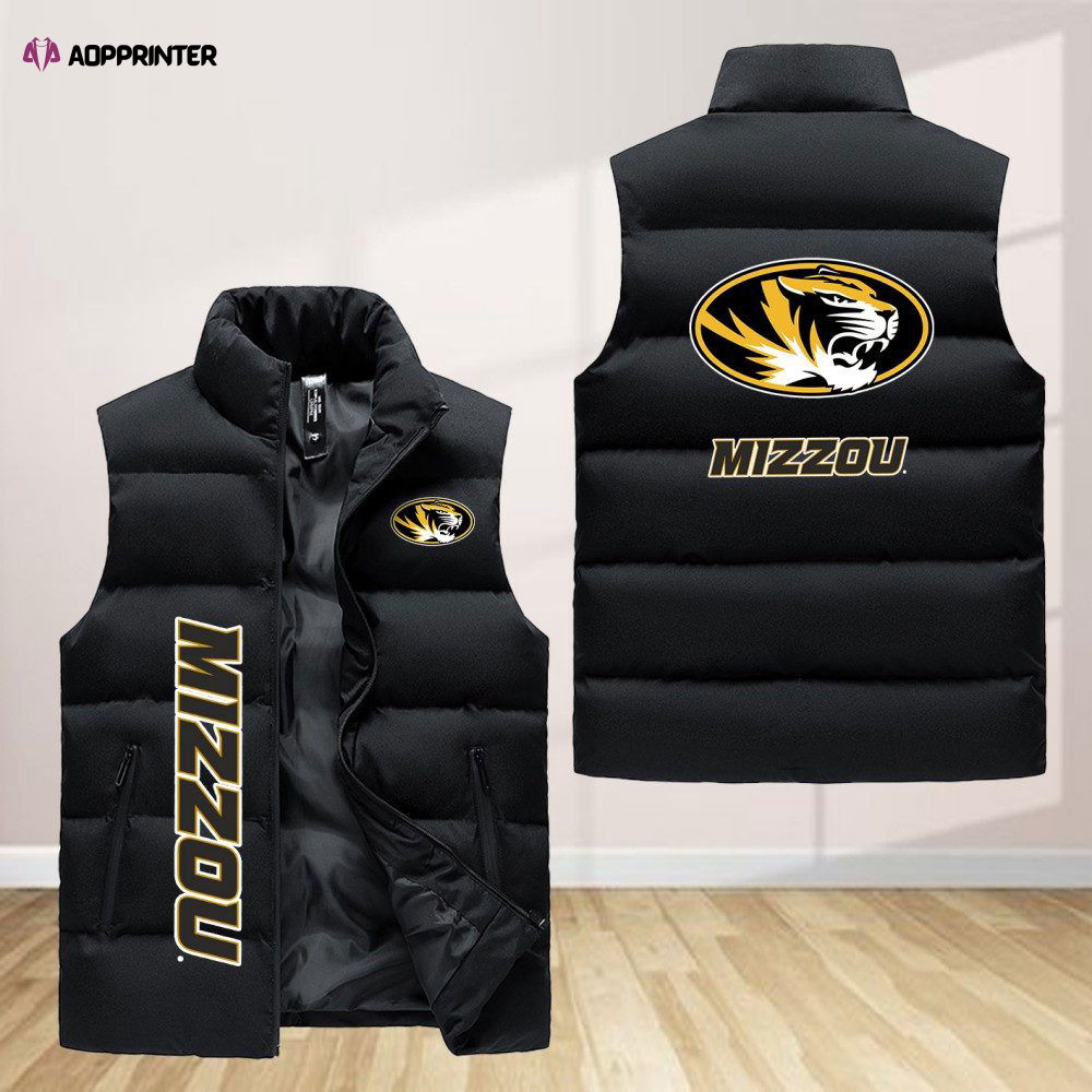 Missouri Tigers Sleeveless Puffer Jacket Custom For Fans Gifts Missouri Tigers Sleeveless Puffer Jacket Custom For Fans Gifts