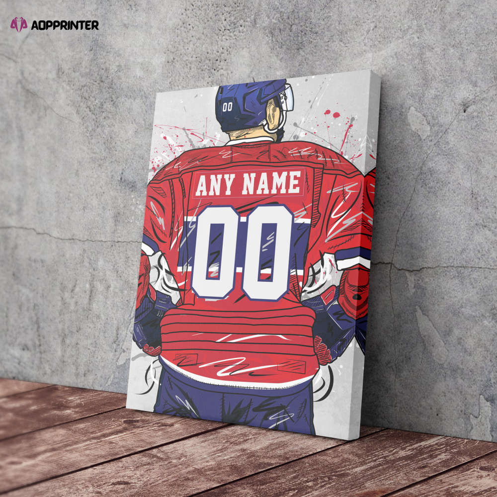 Montreal Canadiens Jersey NHL Personalized Jersey Custom Name and Number Canvas Wall Art Home Decor Montreal Canadiens Jersey NHL Personalized Jersey Custom Name and Number Canvas Wall Art Home Decor
