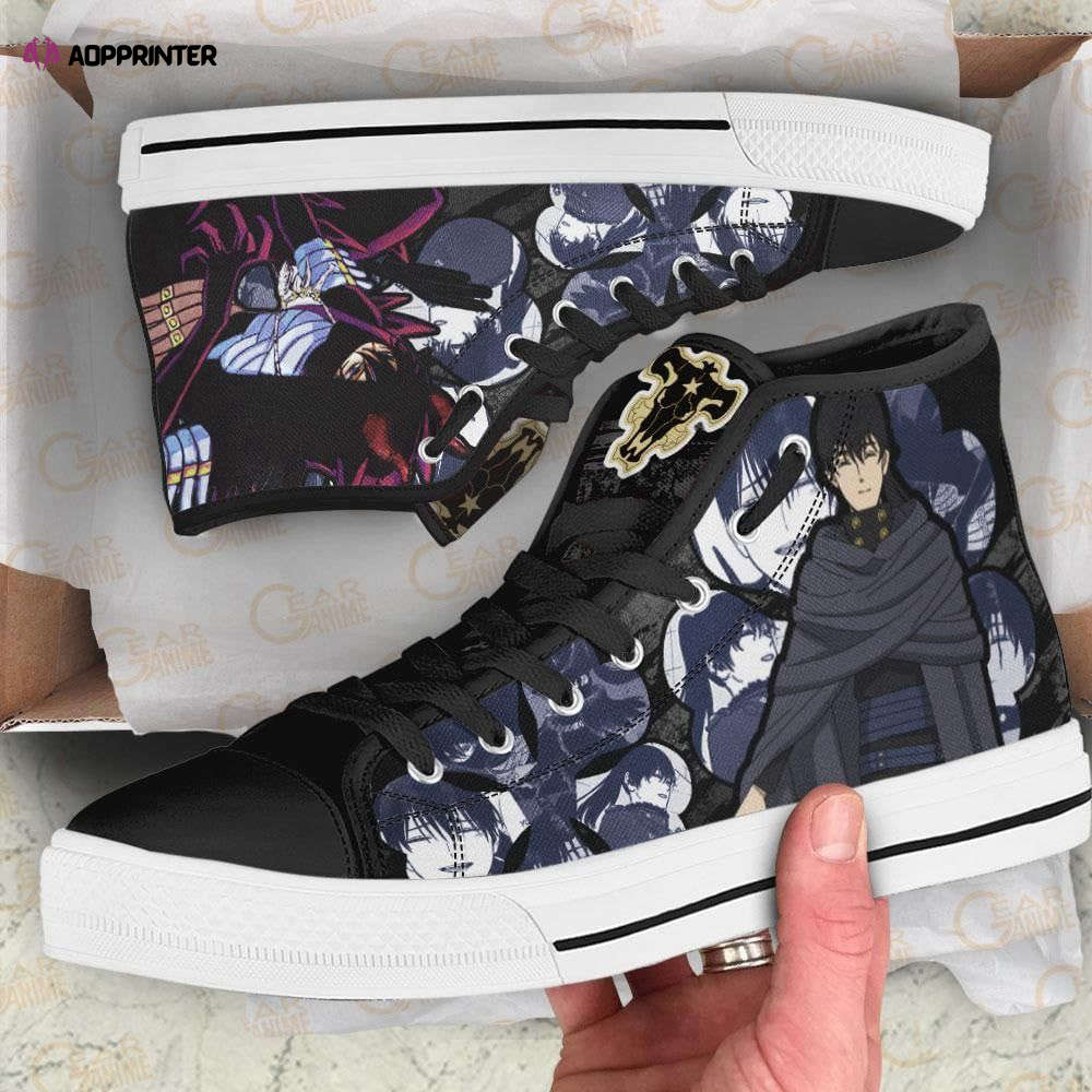 Nacht Faust High Top Shoes Custom Black Clover Anime For Fans Nacht Faust High Top Shoes Custom Black Clover Anime For Fans