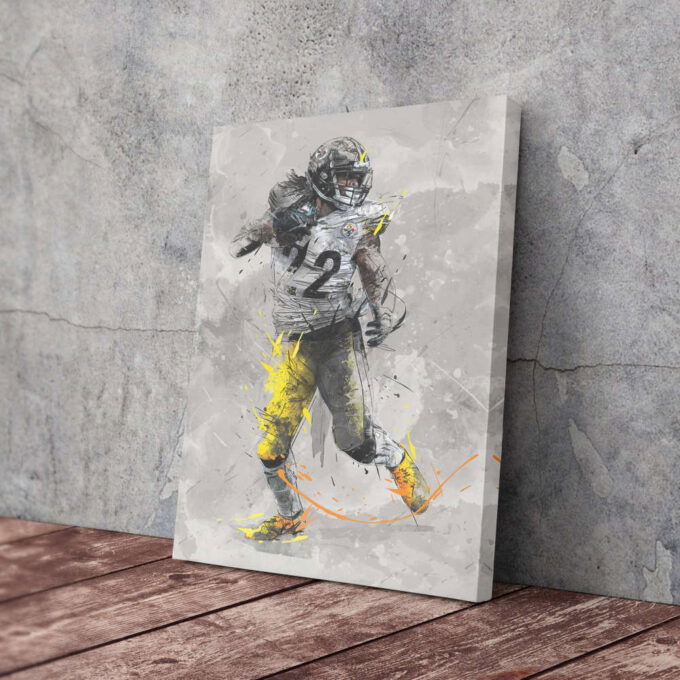 Najee Harris Poster Pittsburgh Steelers NFL Canvas Wall Art Home Decor Framed Poster Man Cave Gift