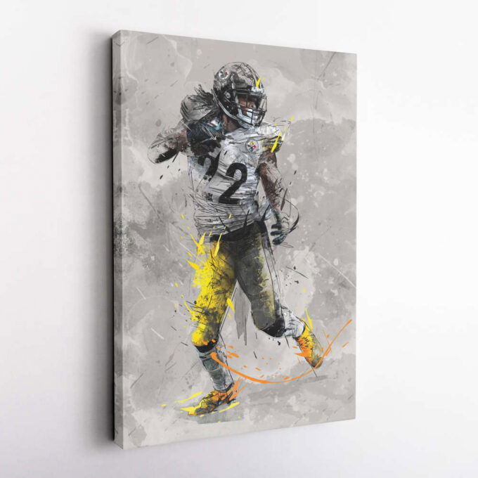 Najee Harris Poster Pittsburgh Steelers NFL Canvas Wall Art Home Decor Framed Poster Man Cave Gift