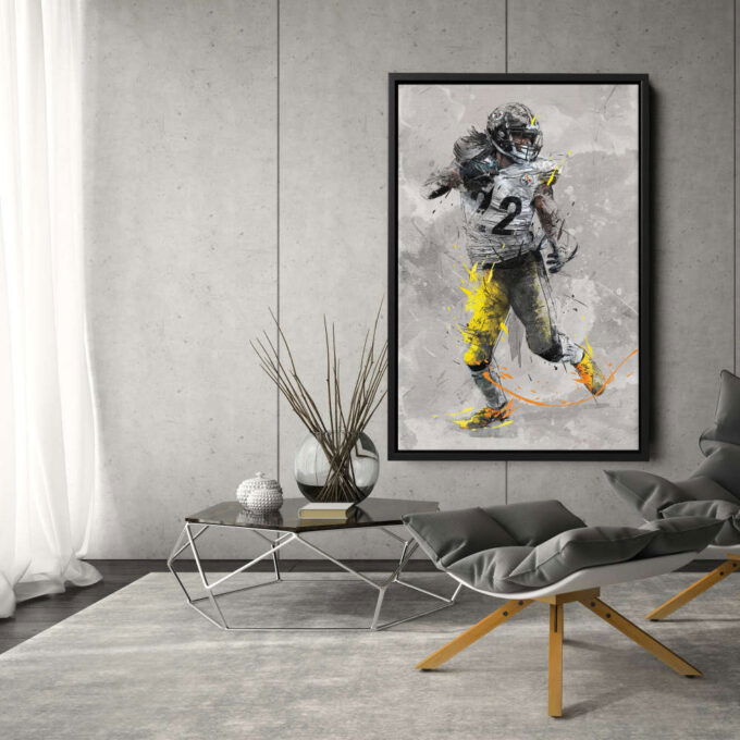 Najee Harris Poster Pittsburgh Steelers NFL Canvas Wall Art Home Decor Framed Poster Man Cave Gift