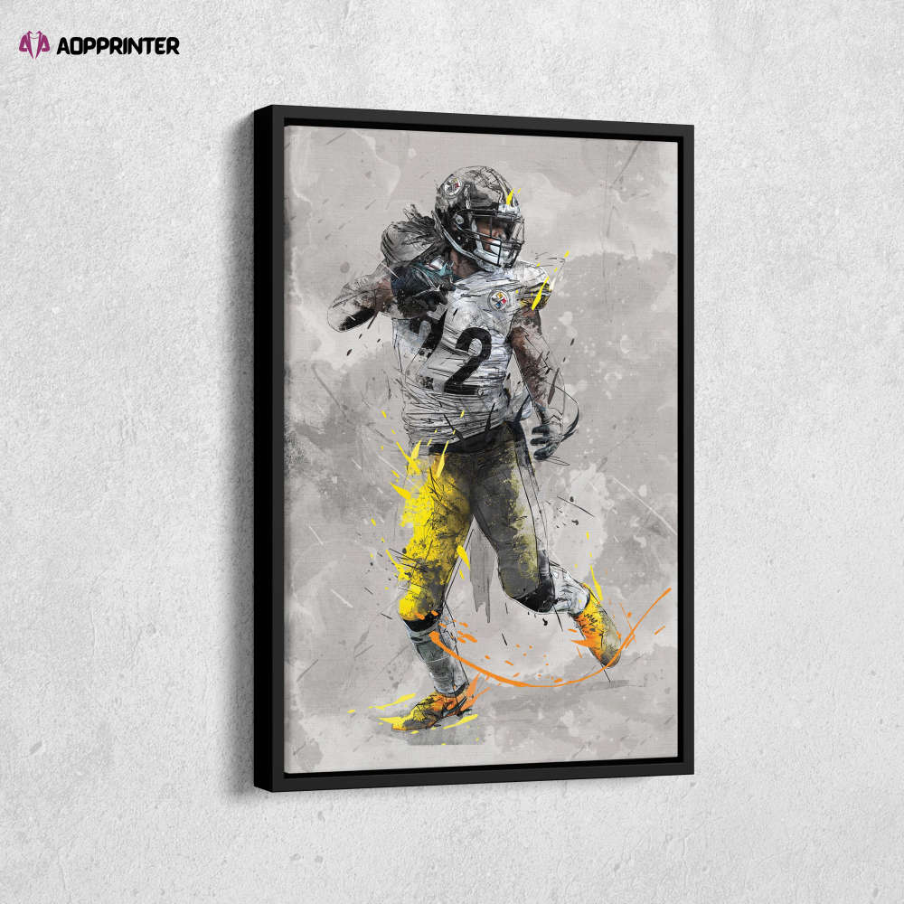 Najee Harris Poster Pittsburgh Steelers NFL Canvas Wall Art Home Decor Framed Poster Man Cave Gift Najee Harris Poster Pittsburgh Steelers NFL Canvas Wall Art Home Decor Framed Poster Man Cave Gift