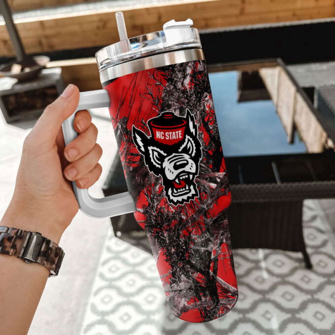 NC State Wolfpack NCAA Hunting Personalized Stanley Tumbler 40oz Gift for Fans