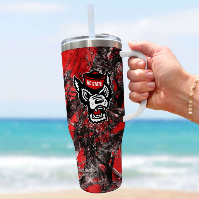 NC State Wolfpack NCAA Hunting Personalized Stanley Tumbler 40oz Gift for Fans