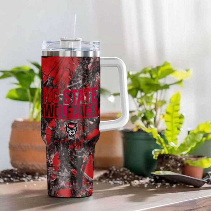 NC State Wolfpack NCAA Hunting Personalized Stanley Tumbler 40oz Gift for Fans